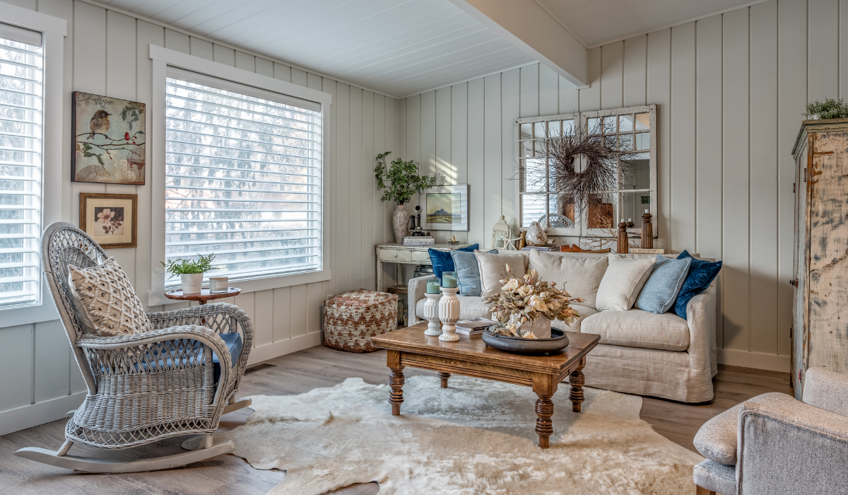 Cozy Cottage Living Room Design Kelowna | Fresh Approach Designs