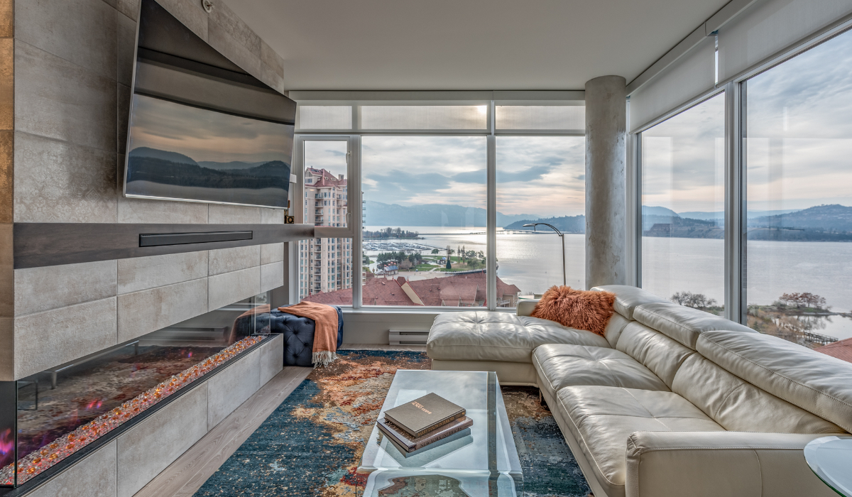 Kelowna interior design and renovation condo living room 2