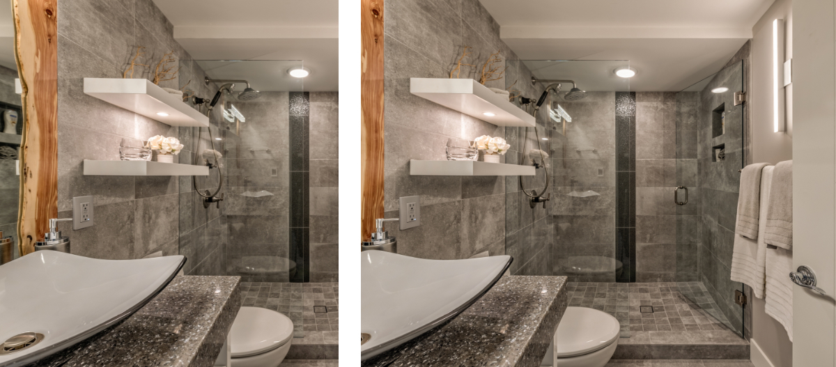 Kelowna interior design and renovations Condo Guest Bathroom 